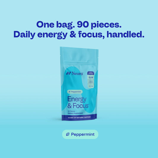 Neuro® Gum Extra Strength Energy & Focus™ Bulk Bag (90 pcs) - Peppermint