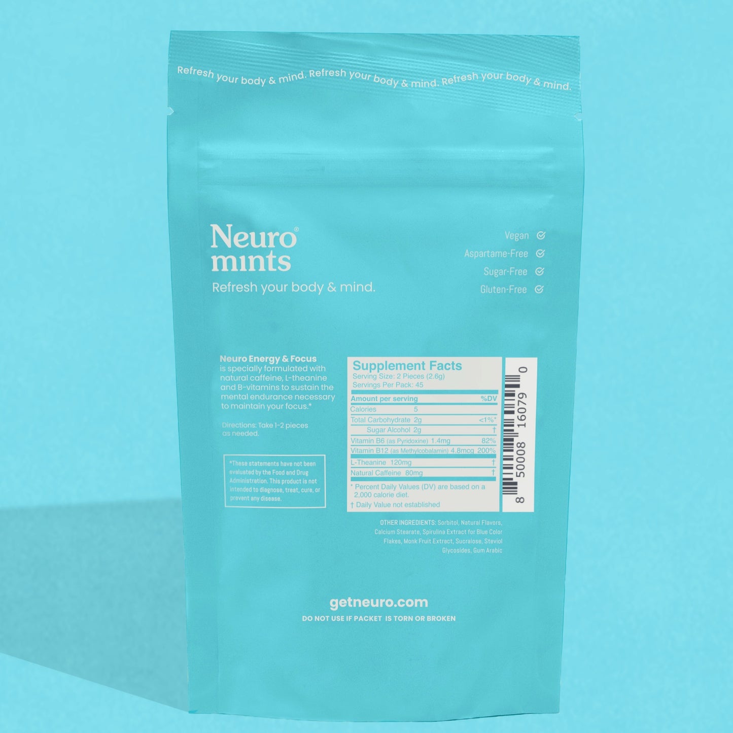 Neuro® Mints Energy & Focus™ Bulk Bag (90 pcs)