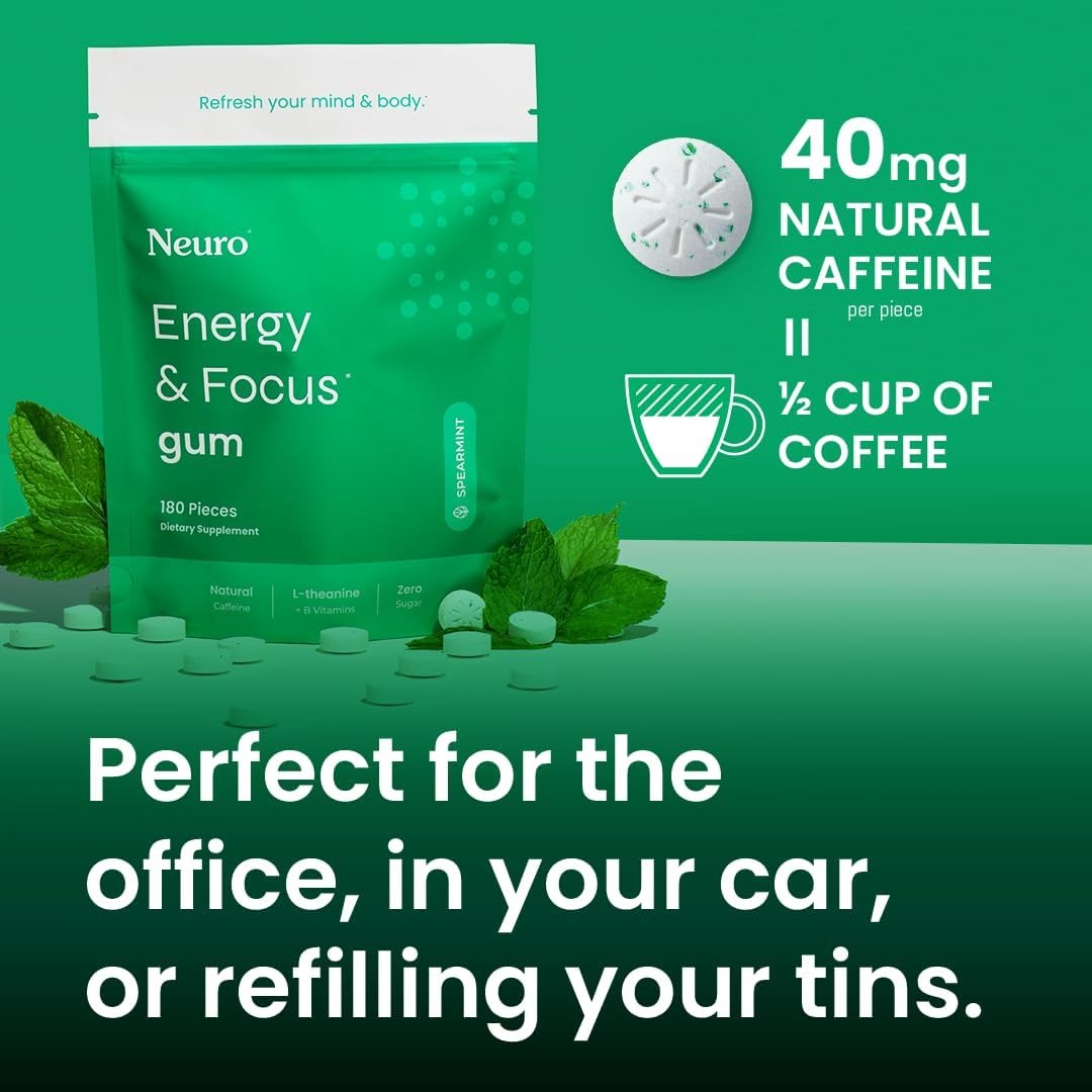 Neuro® Gum Energy & Focus™ Bulk Bag (90 pcs) - Spearmint