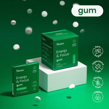 Neuro® Gum Extra Strength Energy & Focus™ 6 Pack (54 pcs) - Spearmint