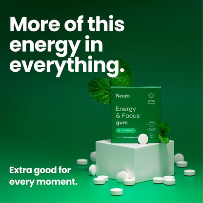 Neuro® Gum Extra Strength Energy & Focus™ 6 Pack (54 pcs) - Spearmint