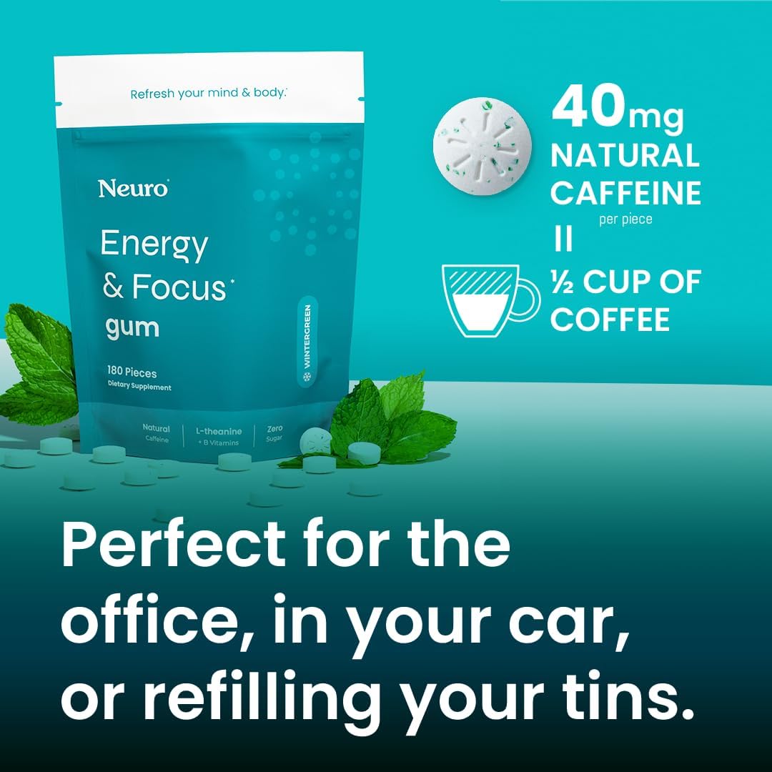 Neuro® Gum Energy & Focus™ Bulk Bag (90 pcs) - Wintergreen